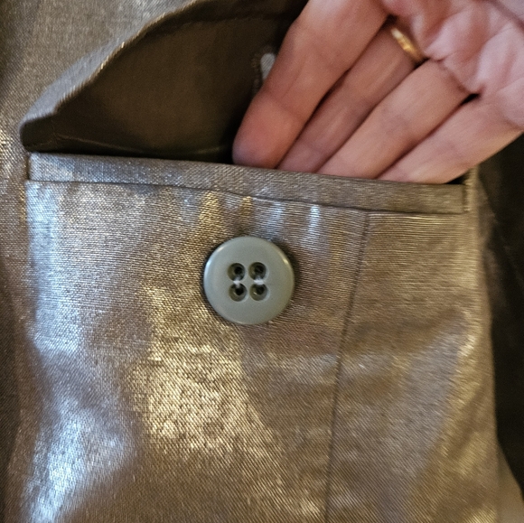 Nygard Shimmering Cropped Pewter Gray Cocktail Jacket - Picture 3 of 6